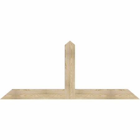 Ekena Millwork Portland Rough Sawn Timber Gable Bracket, Douglas Fir, 84"W x 35"H x 4"D x 6"F, 10/12 Pitch GBW084X35X0406POR00RDF